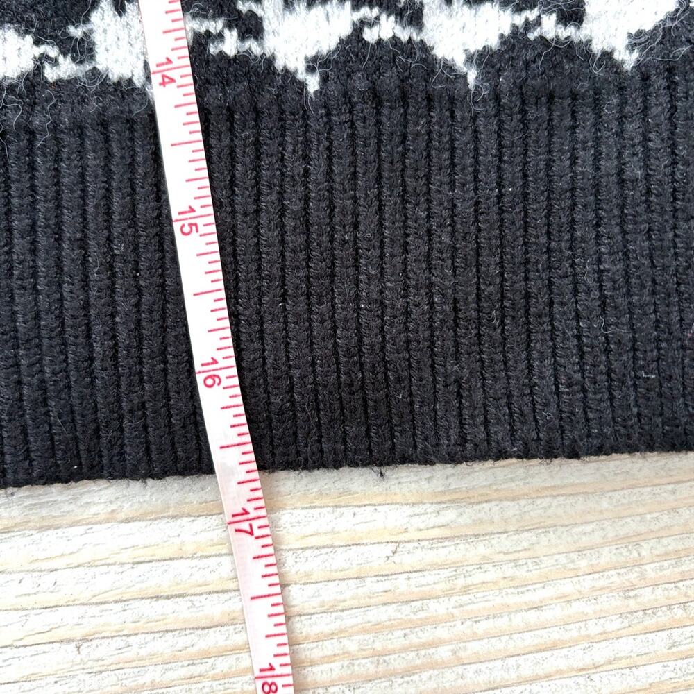 Superdown Felicity Houndstooth‎ Cropped Crewneck Sweater | Black/White M - Picture 7 of 7